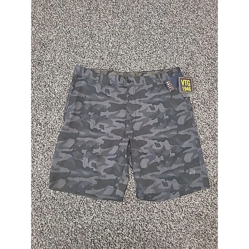 NWT Vintage 1946 Camo Golf Shorts Men's Size 40‎ Black Camo
